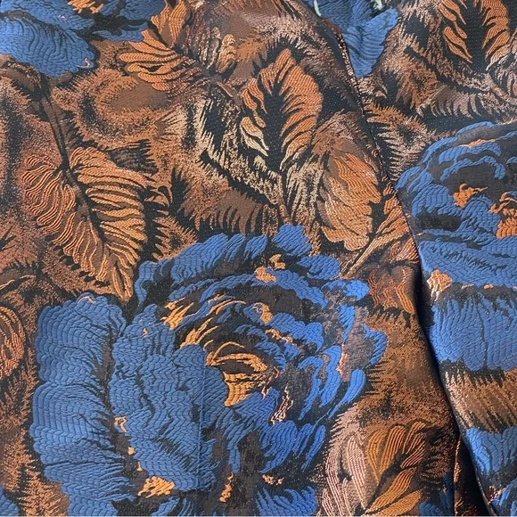 Anthropologie Leifsdottir Metallic Brocade Jacquard Trousers Sz 8 Worn Once - Picture 9 of 13